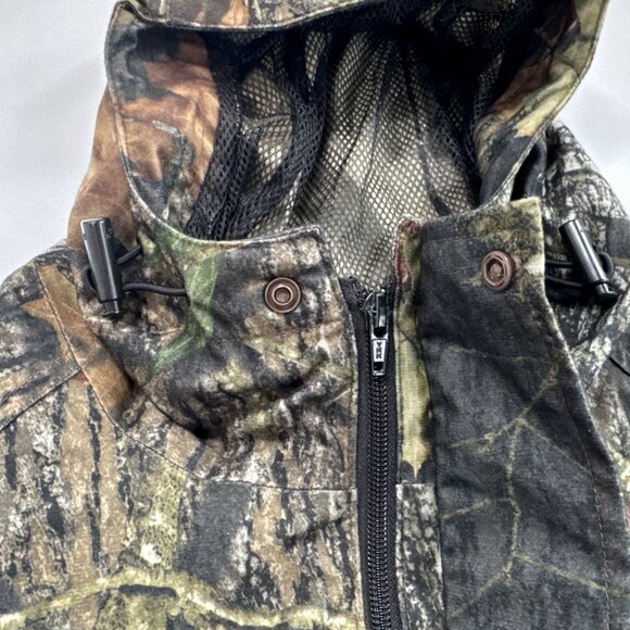 Mad Dog Gear Sterns Camo Mens Jacket 2XL Mossy Oak Breakup Mesh Lined Hooded Y2K - Picture 5 of 14